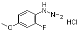 structure of CAS# 940298-93-1, (2-Fluoro-4-methoxyphenyl)hydrazine hydrochloride (1:1)