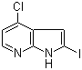 4-氯-2-碘-1H-吡咯并[2,3-b]吡啶分子结构 (CAS 940948-29-8)