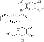 2-(beta-D-Galactosidoxy)naphthalene-3-carboxylic acid 2,5-dimethoxy-4-chloroanilide molecular structure (CAS 94123-05-4)