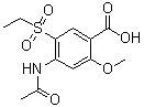 4-(Acetylamino)-5-(ethylsulfonyl)-2-methoxybenzoic acid molecular structure (CAS 94134-06-2)
