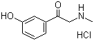 1-(3-Hydroxyphenyl)-2-(methylamino)ethanone hydrochloride molecular structure (CAS 94240-17-2)