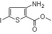 结构式 CAS# 942589-45-9, 3-氨基-5-碘-2-噻吩羧酸甲酯