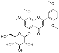 2-(2,5-Dimethoxyphenyl)-5-(beta-D-glucopyranosyloxy)-7,8-dimethoxy-4H-1-benzopyran-4-one molecular structure (CAS 942626-75-7)