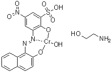 2-Aminoethanol hydroxy[2-hydroxy-3-[(2-hydroxy-1-naphthalenyl)azo]-5-nitrobenzenesulfonato(3-)]chromate(1-) molecular structure (CAS 94276-27-4)