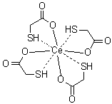 Tetrakis(mercaptoacetato-O,S)cerium molecular structure (CAS 94276-42-3)