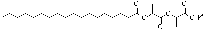 Octadecanoic acid 2-(1-carboxyethoxy)-1-methyl-2-oxoethyl ester potassium salt molecular structure (CAS 94278-96-3)