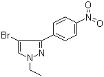 4-Bromo-1-ethyl-3-(4-nitrophenyl)-1H-pyrazole molecular structure (CAS 942920-12-9)