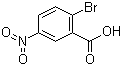 2-Bromo-5-nitrobenzoic acid molecular structure (CAS 943-14-6)
