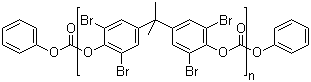 苯氧基封端四溴双酚-A 碳酸酯齐聚物分子结构 (CAS 94334-64-2)