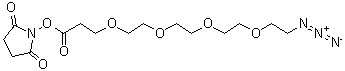 3-(Azidotetra(ethyleneoxy))propionic acid succinimidyl ester molecular structure (CAS 944251-24-5)