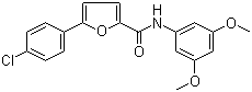 structure of CAS# 944261-79-4, 5-(4-Chlorophenyl)-N-(3,5-dimethoxyphenyl)-2-furancarboxamide;5-(4-Chlorophenyl)furan-2-carboxylic acid 3,5-dimethoxyphenylamide; A-803467