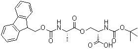 N-[(1,1-Dimethylethoxy)carbonyl]-O-[N-[(9H-fluoren-9-ylmethoxy)carbonyl]-L-alanyl]-L-serine molecular structure (CAS 944283-07-2)