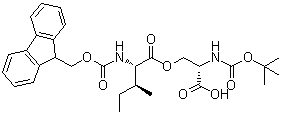 N-[(1,1-Dimethylethoxy)carbonyl]-O-[N-[(9H-fluoren-9-ylmethoxy)carbonyl]-L-isoleucyl]-L-serine molecular structure (CAS 944283-10-7)