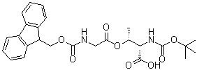 N-[(1,1-Dimethylethoxy)carbonyl]-O-[N-[(9H-fluoren-9-ylmethoxy)carbonyl]glycyl]-L-threonine molecular structure (CAS 944283-25-4)