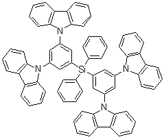 Bis[3,5-di(9H-carbazol-9-yl)phenyl]diphenylsilane molecular structure (CAS 944465-42-3)