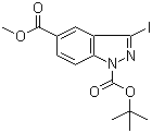 3-碘-1H-吲唑-1,5-二羧酸 1-叔丁酯 5-甲酯分子结构 (CAS 944904-57-8)
