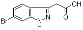 structure of CAS# 944904-66-9, 6-Bromo-1H-indazole-3-acetic acid