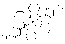 结构式 CAS# 945375-77-9, 双[(二环己基)(4-二甲基氨基苯基)膦] 二氯化钯