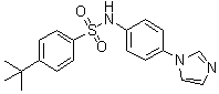 4-(1,1-二甲基乙基)-N-[4-(1H-咪唑-1-基)苯基]苯磺酰胺分子结构 (CAS 945526-43-2)