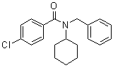 structure of CAS# 945714-67-0, 4-Chloro-N-cyclohexyl-N-(phenylmethyl)benzamide