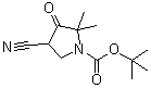 structure of CAS# 946497-94-5, 4-Cyano-2,2-dimethyl-3-oxo-1-pyrrolidinecarboxylic acid 1,1-dimethylethyl ester
