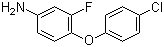 4-(4-氯苯氧基)-3-氟苯胺分子结构 (CAS 946664-06-8)