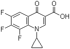 structure of CAS# 94695-52-0, 1-Cyclopropyl-6,7,8-trifluoro-4-oxo-1,4-dihydroquinoline-3-carboxylic acid