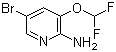 structure of CAS# 947249-13-0, 5-Bromo-3-(difluoromethoxy)pyridin-2-amine