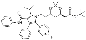 (3R,5S)-Atorvastatin Acetonide tert-Butyl Ester molecular structure (CAS 947249-30-1)