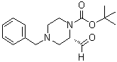 结构式 CAS# 947275-36-7, (2S)-4-苄基-2-甲酰基哌嗪-1-羧酸叔丁酯