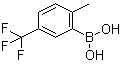 [2-甲基-5-(三氟甲基)苯基]硼酸分子结构 (CAS 947533-96-2)