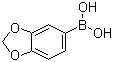3,4-(亚甲二氧基)苯硼酸分子结构 (CAS 94839-07-3)