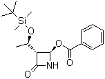 (3R,4R)-4-苯甲酰氧基-3-(1-叔丁基二甲基硅氧基]乙基)环丁胺-2-酮分子结构 (CAS 94944-10-2)