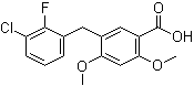 5-[(3-Chloro-2-fluorophenyl)methyl]-2,4-dimethoxybenzoic acid molecular structure (CAS 949465-79-6)