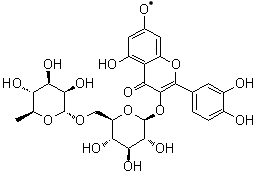 3-[[6-O-(6-Deoxy-alpha-L-mannopyranosyl)-beta-D-glucopyranosyl]oxy]-2-(3,4-dihydroxyphenyl)-5-hydroxy-4-oxo-4H-1-benzopyran-7-yloxy molecular structure (CAS 949926-49-2)