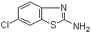 结构式 CAS# 95-24-9, 2-氨基-6-氯苯并噻唑