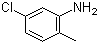 structure of CAS# 95-79-4, 5-Chloro-2-methylaniline;5-Chloro-o-toluidine; 2-Amino-4-chlorotoluene; C.I. 37090