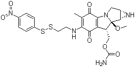 N-7-(2-(硝基苯基二硫)乙基)丝裂霉素 C分子结构 (CAS 95056-36-3)