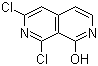 结构式 CAS# 950746-21-1, 6,8-二氯-1-羟基-2,7-萘啶