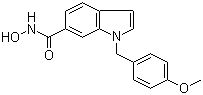 structure of CAS# 950762-95-5, PCI 34051;N-Hydroxy-1-(4-methoxybenzyl)-1H-indole-6-carboxamide