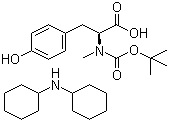 N-tert-Butoxycarbonyl-N-methyl-L-tyrosine dicyclohexylamine salt molecular structure (CAS 95105-25-2)