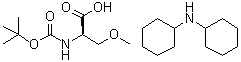 structure of CAS# 95105-33-2, N-[(1,1-Dimethylethoxy)carbonyl]-O-methyl-D-serine compd. with N-cyclohexylcyclohexanamine