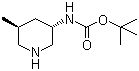 N-[(3S,5S)-5-Methyl-3-piperidinyl]carbamic acid tert-butyl ester molecular structure (CAS 951163-61-4)