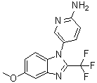 5-[5-Methoxy-2-(trifluoromethyl)-1H-benzimidazol-1-yl]-2-pyridinamine molecular structure (CAS 951238-13-4)