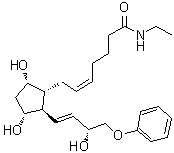 (5Z)-7-[(1R,2R,3R,5S)-3,5-Dihydroxy-2-[(1E,3R)-3-hydroxy-4-phenoxy-1-buten-1-yl]cyclopentyl]-N-ethyl-5-heptenamide molecular structure (CAS 951319-59-8)