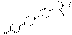 1-[4-[4-(4-Methoxyphenyl)-1-piperazinyl]phenyl]-3-(1-methylethyl)-2-imidazolidinone molecular structure (CAS 95182-50-6)