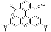 structure of CAS# 95197-95-8, Tetramethylrhodamine-5-(and-6)-isothiocyanate;9-(2-Carboxyisothiocyanatophenyl)-3,6-bis(dimethylamino)xanthylium inner salt