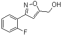 structure of CAS# 953046-62-3, 3-(2-Fluorophenyl)-5-isoxazolemethanol
