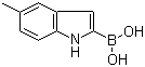 structure of CAS# 953411-08-0, B-(5-Methyl-1H-indol-2-yl)boronic acid