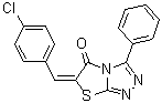 6-[(4-Chlorophenyl)methylene]-3-phenylthiazolo[2,3-c]-1,2,4-triazol-5(6H)-one molecular structure (CAS 95356-83-5)